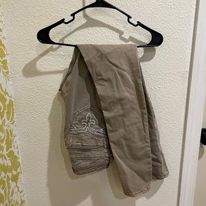 Rock revival tan jeans